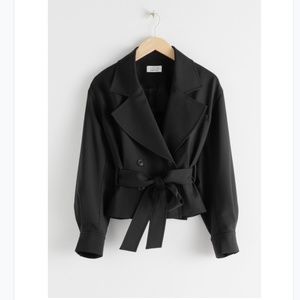 & Other Stories Belted Wool Trench Jacket